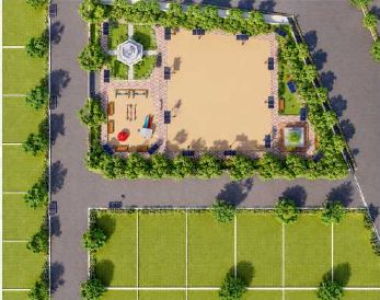 Landscaped park layout plan